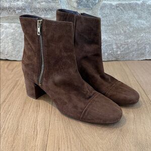 J. Crew Chocolate Suede Ankle Booties